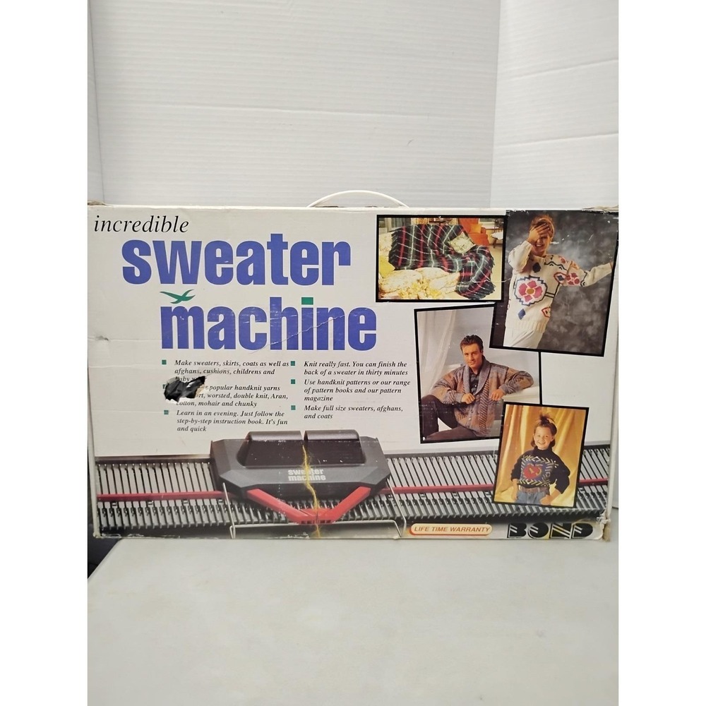 Vintage Bond Incredible Sweater Machine Knitting Machine In Box COMPLETE Used